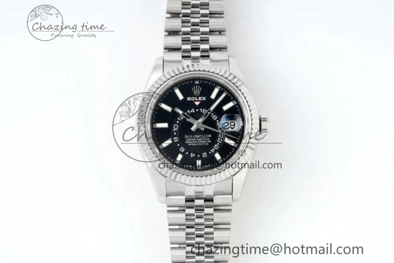 Skydweller SS Noob Best Edition Black Dial on SS Jubilee Bracelet A23J