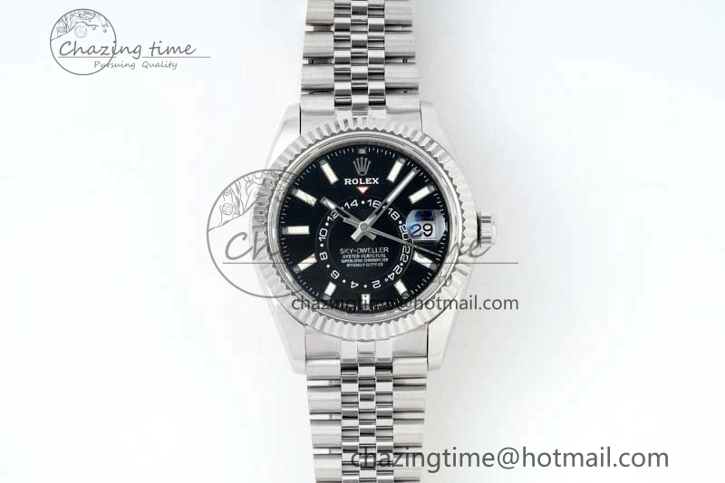 Skydweller SS Noob Best Edition Black Dial on SS Jubilee Bracelet A23J