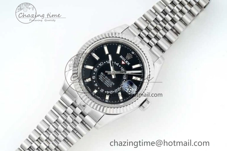 Skydweller SS Noob Best Edition Black Dial on SS Jubilee Bracelet A23J