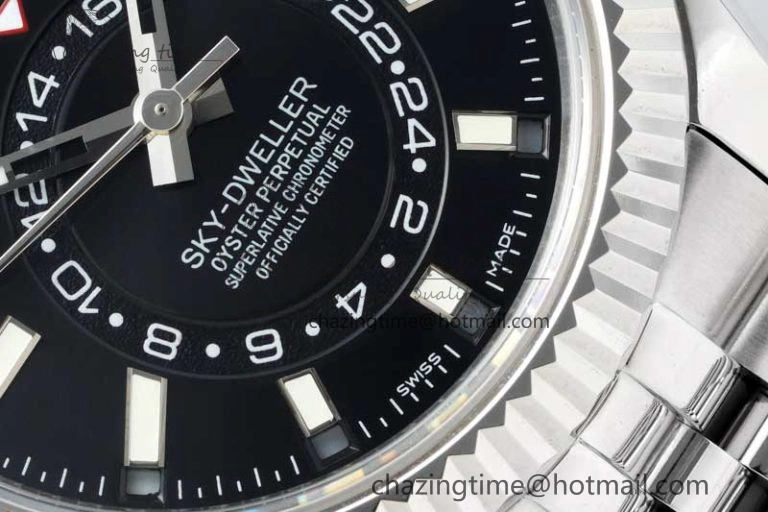 Skydweller SS Noob Best Edition Black Dial on SS Jubilee Bracelet A23J