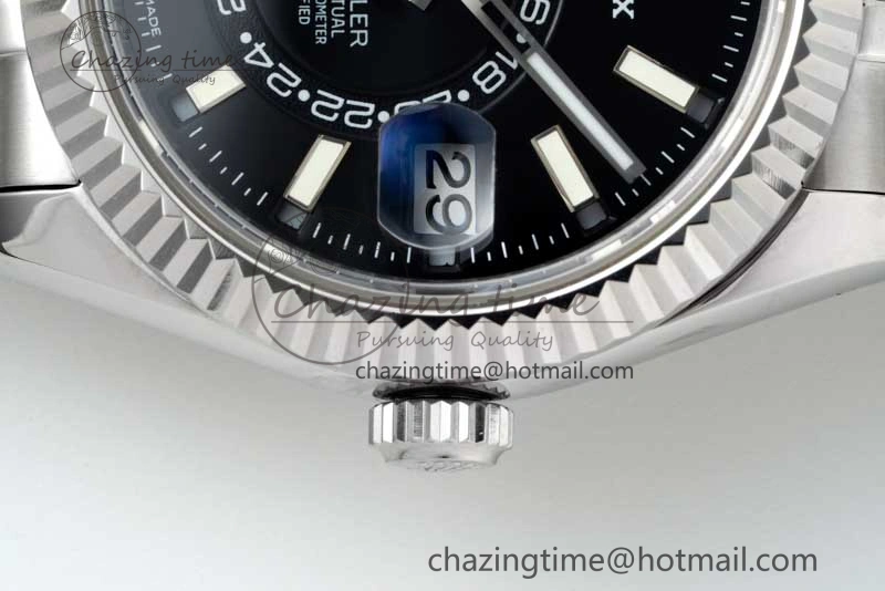 Skydweller SS Noob Best Edition Black Dial on SS Jubilee Bracelet A23J