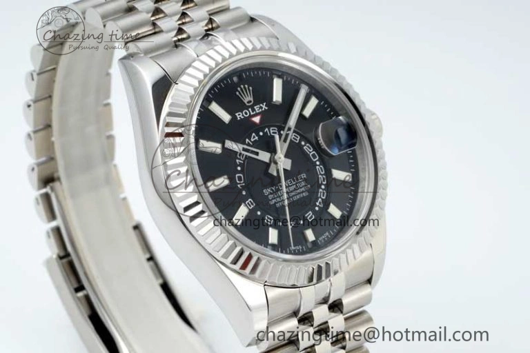 Skydweller SS Noob Best Edition Black Dial on SS Jubilee Bracelet A23J