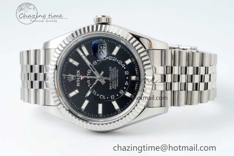 Skydweller SS Noob Best Edition Black Dial on SS Jubilee Bracelet A23J