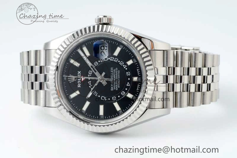 Skydweller SS Noob Best Edition Black Dial on SS Jubilee Bracelet A23J