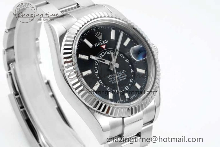Skydweller SS Noob Best Edition Black Dial on SS Oyster Bracelet A23J