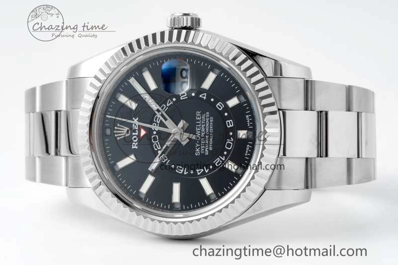 Skydweller SS Noob Best Edition Black Dial on SS Oyster Bracelet A23J