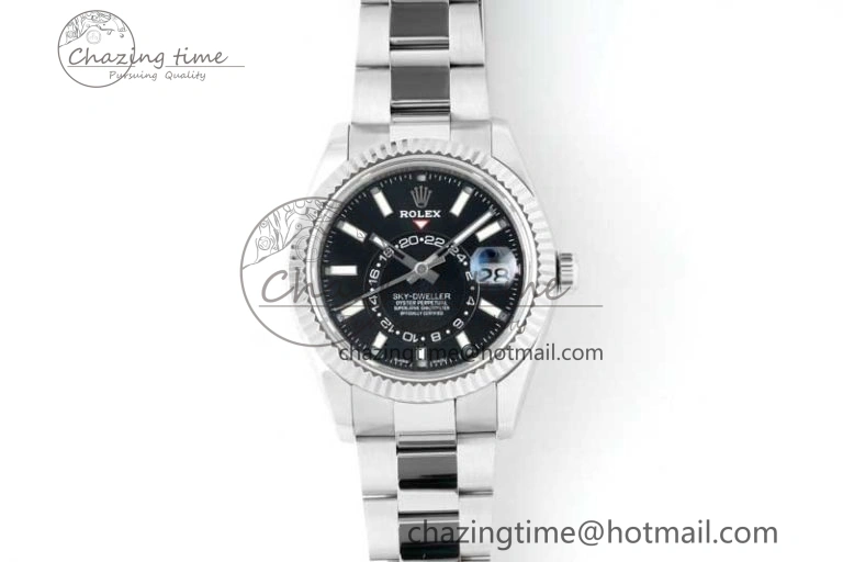 Skydweller SS Noob Best Edition Black Dial on SS Oyster Bracelet A23J