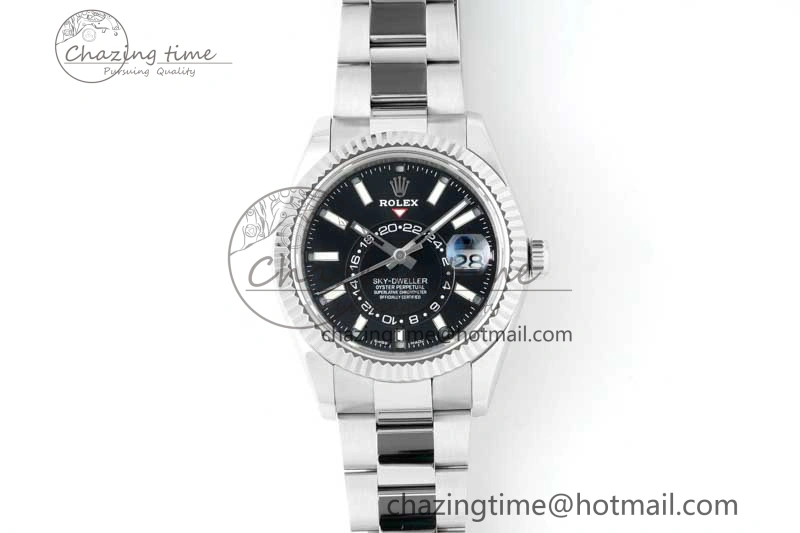 Skydweller SS Noob Best Edition Black Dial on SS Oyster Bracelet A23J