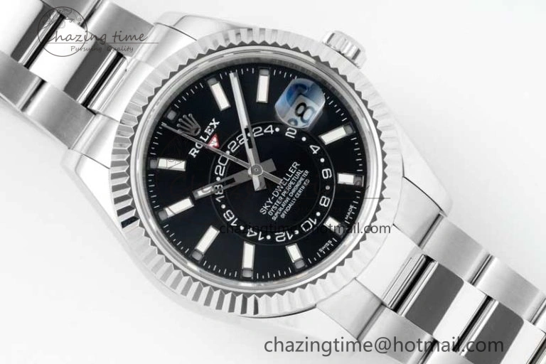 Skydweller SS Noob Best Edition Black Dial on SS Oyster Bracelet A23J