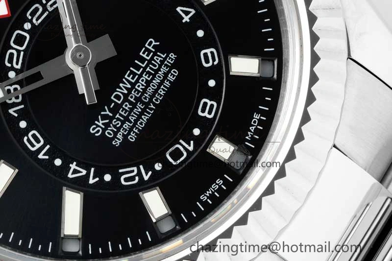Skydweller SS Noob Best Edition Black Dial on SS Oyster Bracelet A23J