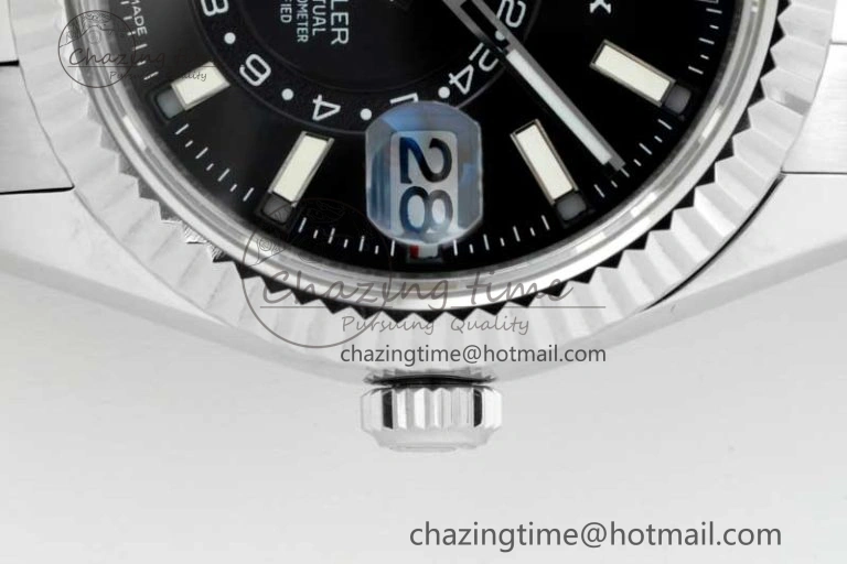 Skydweller SS Noob Best Edition Black Dial on SS Oyster Bracelet A23J