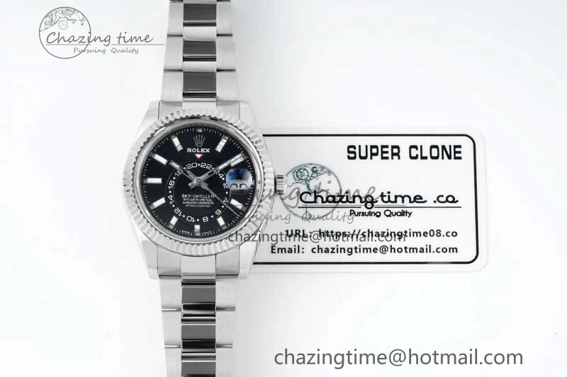 Skydweller SS Noob Best Edition Black Dial on SS Oyster Bracelet A23J