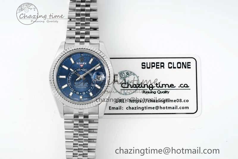 Skydweller SS Noob Best Edition Blue Dial on SS Jubilee Bracelet A23J