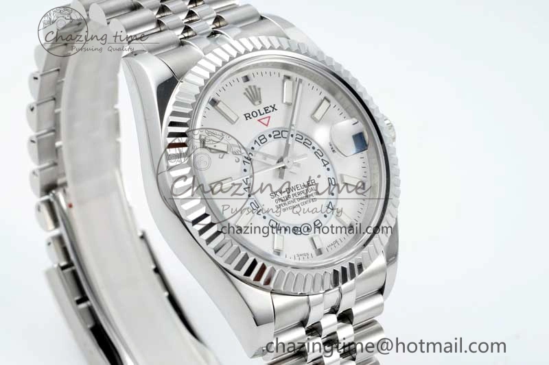 Skydweller SS Noob Best Edition White Dial on SS Jubilee Bracelet A23J