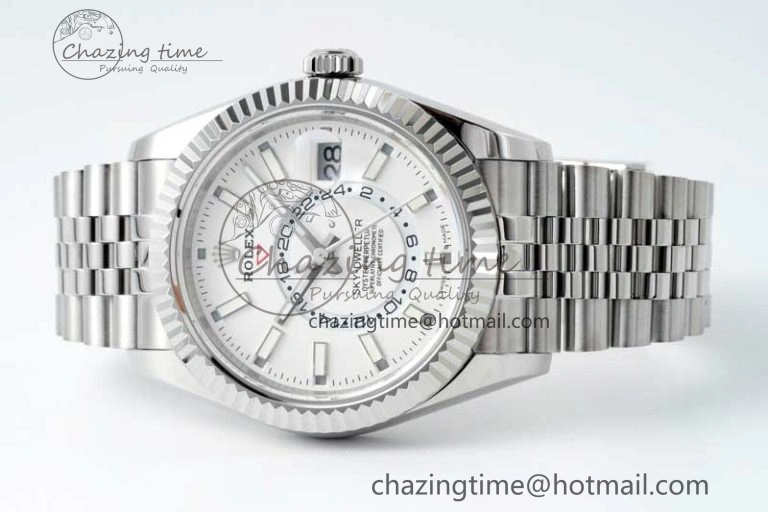 Skydweller SS Noob Best Edition White Dial on SS Jubilee Bracelet A23J