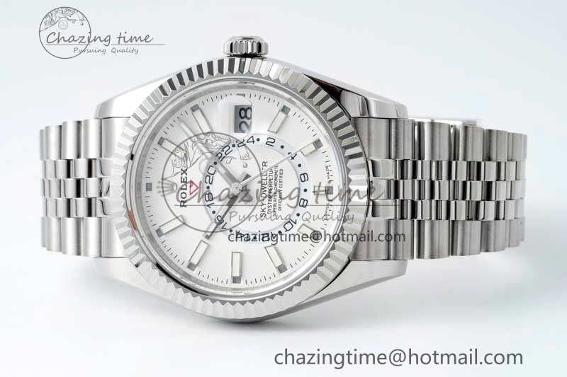 Skydweller SS Noob Best Edition White Dial on SS Jubilee Bracelet A23J