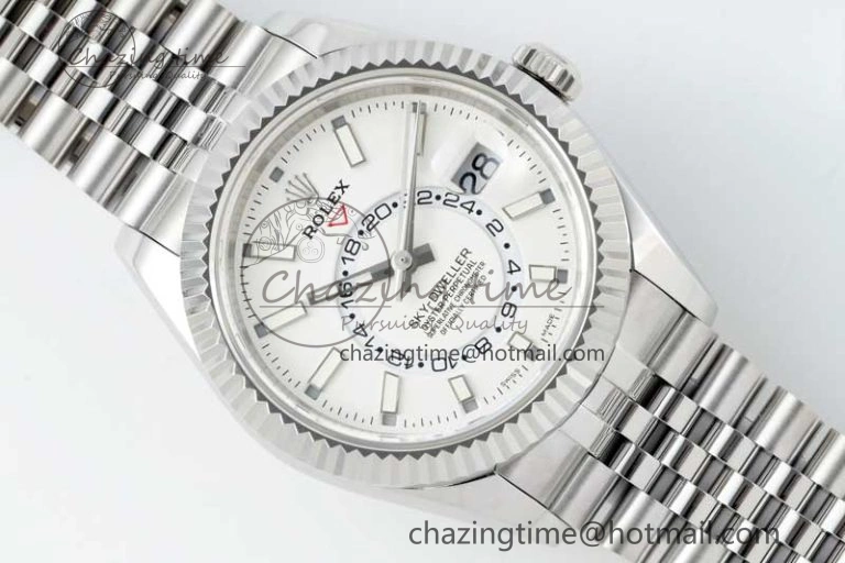 Skydweller SS Noob Best Edition White Dial on SS Jubilee Bracelet A23J