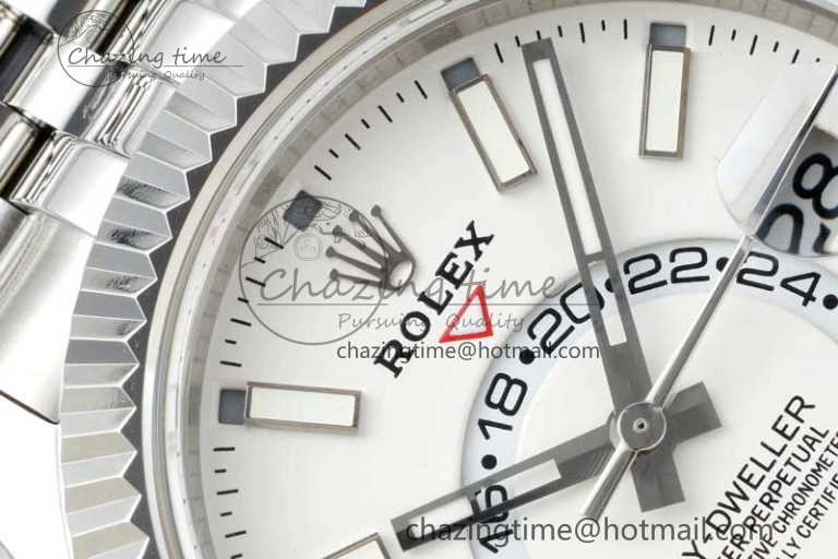 Skydweller SS Noob Best Edition White Dial on SS Jubilee Bracelet A23J