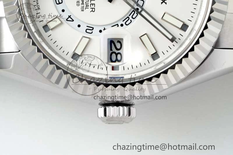 Skydweller SS Noob Best Edition White Dial on SS Jubilee Bracelet A23J