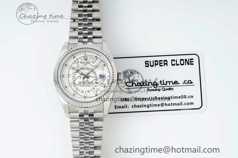 Skydweller SS Noob Best Edition White Dial on SS Jubilee Bracelet A23J