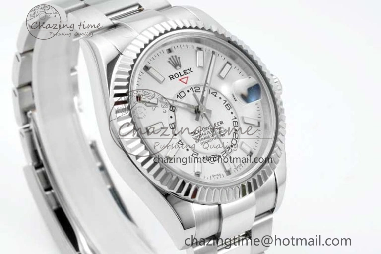 Skydweller SS Noob Best Edition White Dial on SS Oyster Bracelet A23J