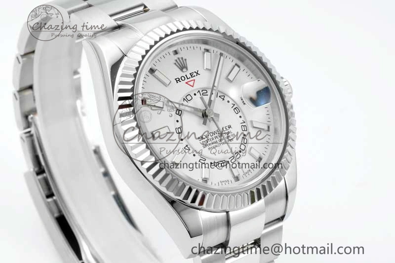 Skydweller SS Noob Best Edition White Dial on SS Oyster Bracelet A23J