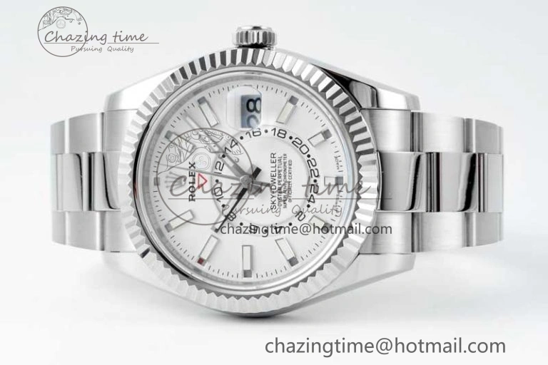 Skydweller SS Noob Best Edition White Dial on SS Oyster Bracelet A23J