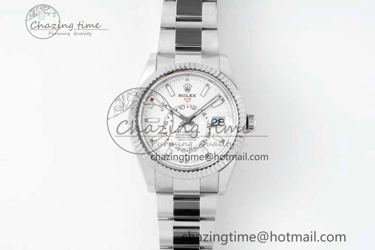 Skydweller SS Noob Best Edition White Dial on SS Oyster Bracelet A23J