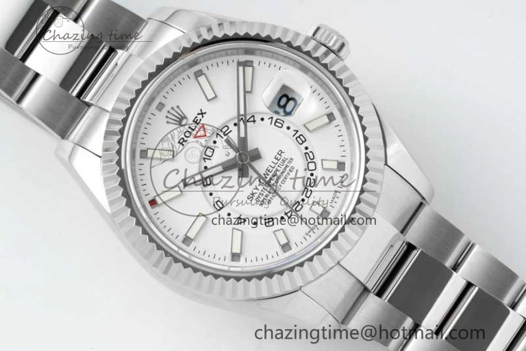 Skydweller SS Noob Best Edition White Dial on SS Oyster Bracelet A23J