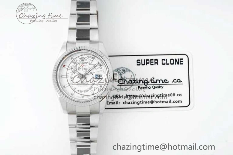 Skydweller SS Noob Best Edition White Dial on SS Oyster Bracelet A23J