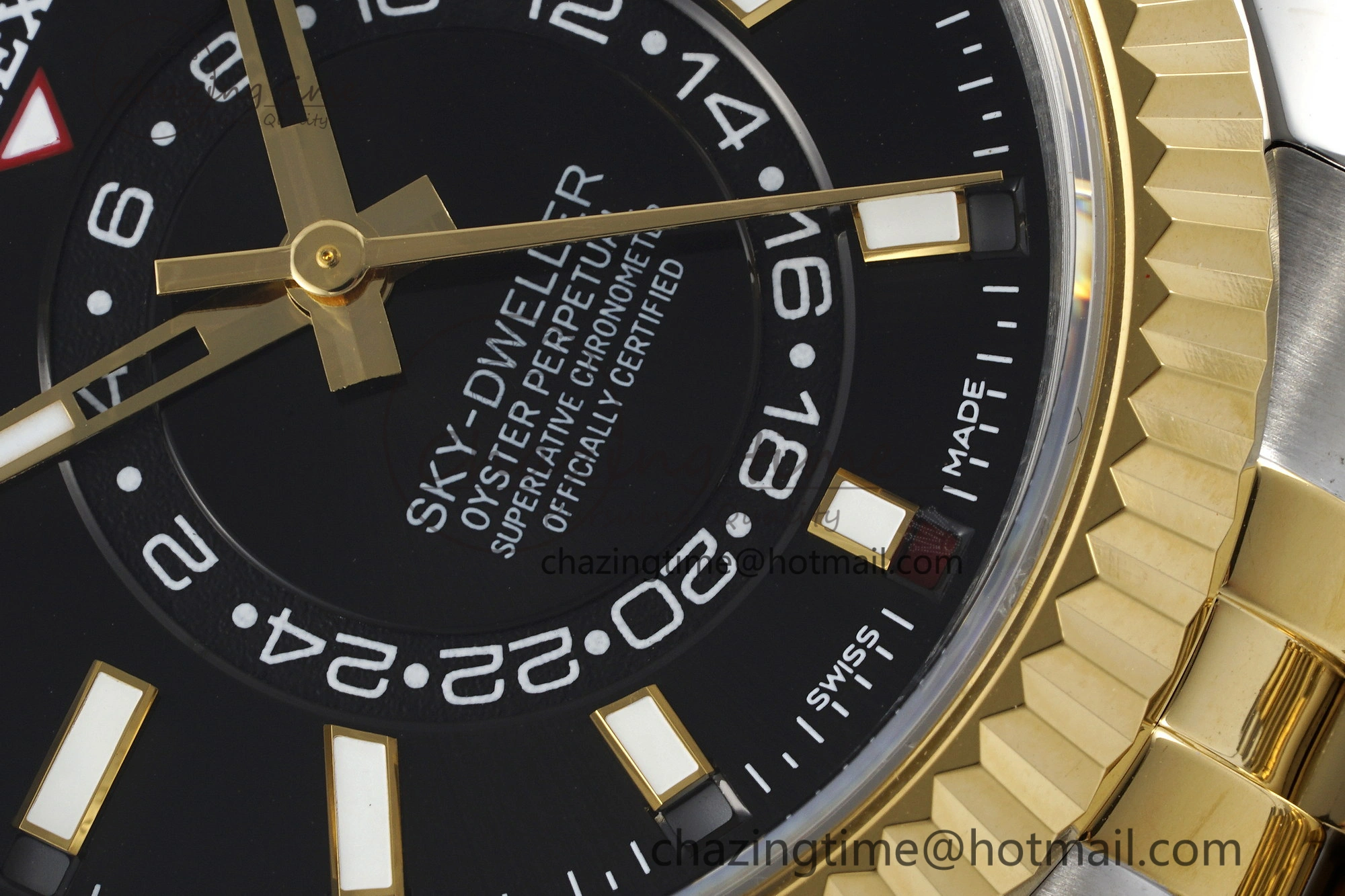 Skydweller SS YG Noob Best Edition Black Dial on SS YG Jubilee Bracelet A23J