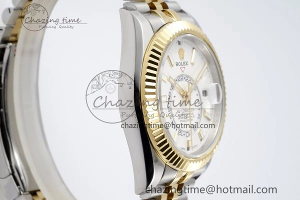 Skydweller SS YG Noob Best Edition White Dial on SS YG Jubilee Bracelet A23J