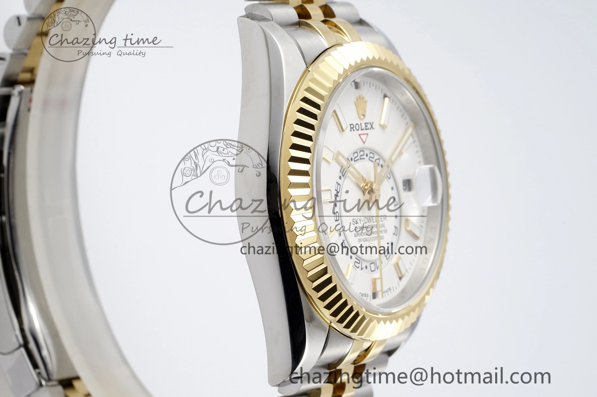 Skydweller SS YG Noob Best Edition White Dial on SS YG Jubilee Bracelet A23J