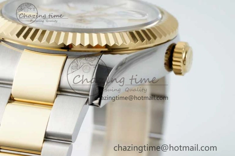Skydweller SS YG Noob Best Edition White Dial on SS YG Oyater Bracelet A23J