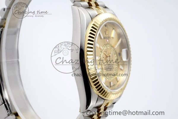 Skydweller SS YG Noob Best Edition YG Dial on SS YG Jubilee Bracelet A23J