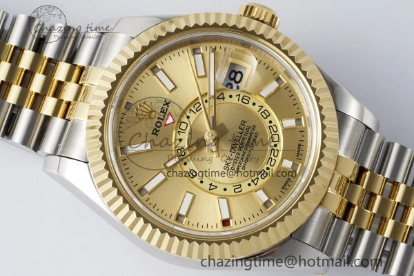 Skydweller SS YG Noob Best Edition YG Dial on SS YG Jubilee Bracelet A23J