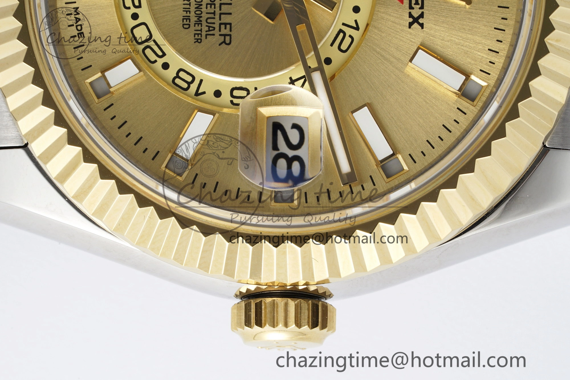 Skydweller SS YG Noob Best Edition YG Dial on SS YG Jubilee Bracelet A23J