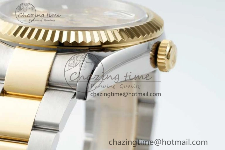 Skydweller SS YG Noob Best Edition YG Dial on SS YG Oyster Bracelet A23J