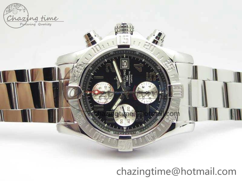 Skyland Avenger SS GF 1:1 Best Edition Black Numeral Dial White Subdial A7750