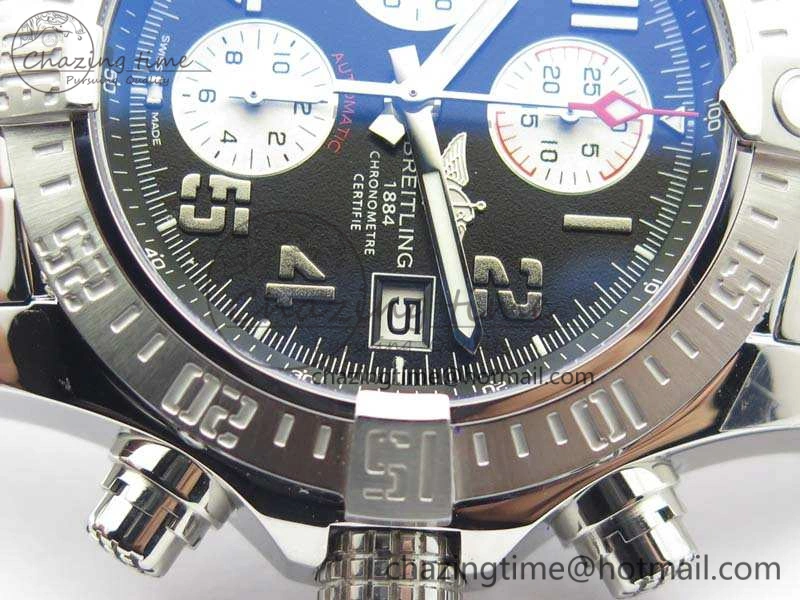 Skyland Avenger SS GF 1:1 Best Edition Black Numeral Dial White Subdial A7750
