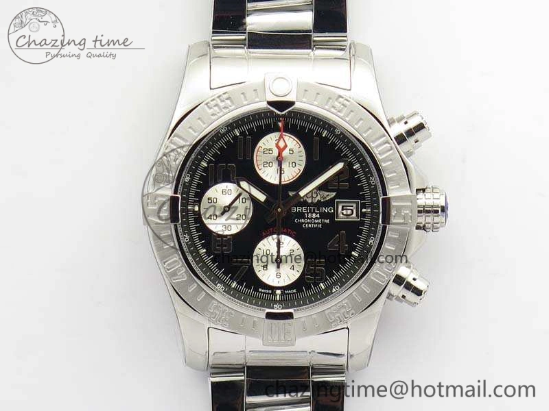Skyland Avenger SS GF 1:1 Best Edition Black Numeral Dial White Subdial A7750