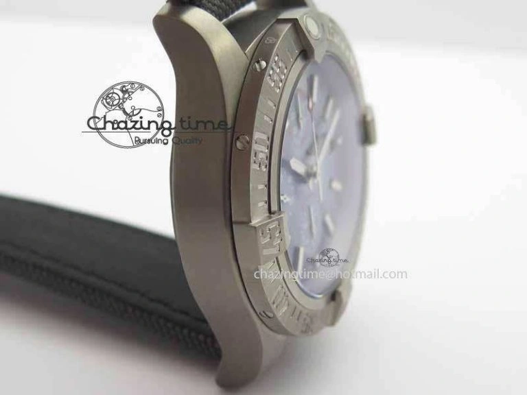 Skyland Avenger Titanium 1:1 Best Edition Blue MOP Dial On Gray Nylon Strap A7750