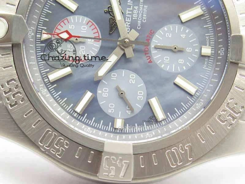 Skyland Avenger Titanium 1:1 Best Edition Blue MOP Dial On Gray Nylon Strap A7750
