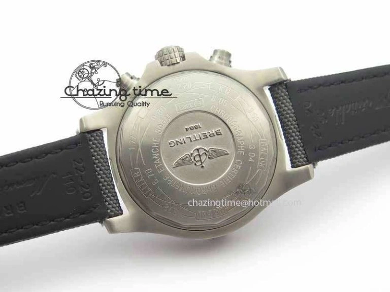 Skyland Avenger Titanium 1:1 Best Edition Blue MOP Dial On Gray Nylon Strap A7750