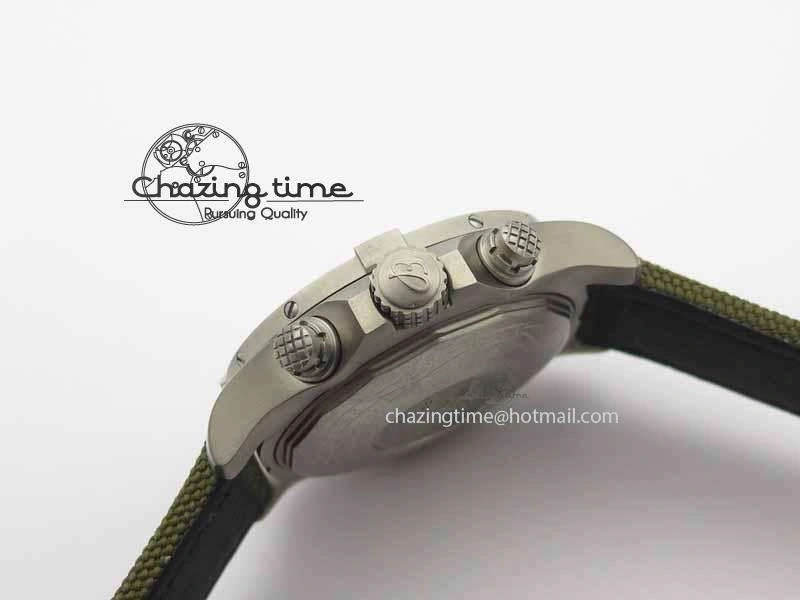 Skyland Avenger Titanium 1:1 Best Edition Gray Numeral Dial On Green Nylon Strap A7750