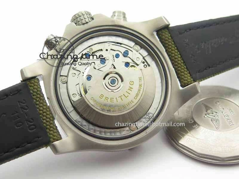 Skyland Avenger Titanium 1:1 Best Edition Gray Numeral Dial On Green Nylon Strap A7750