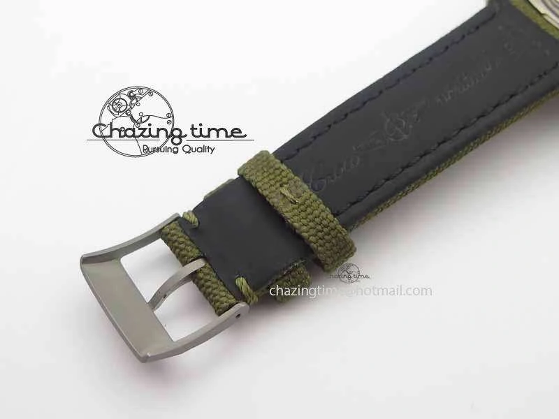 Skyland Avenger Titanium 1:1 Best Edition Gray Numeral Dial On Green Nylon Strap A7750