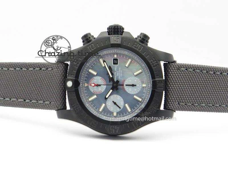 Skyland Avenger Titanium 45mm 1:1 Best Edition Blue MOP Dial On Nylon Strap A7750