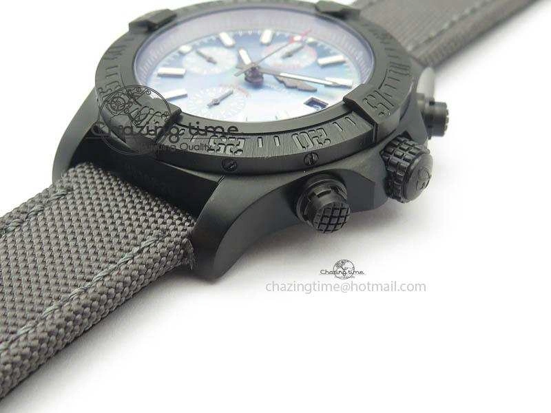 Skyland Avenger Titanium 45mm 1:1 Best Edition Blue MOP Dial On Nylon Strap A7750