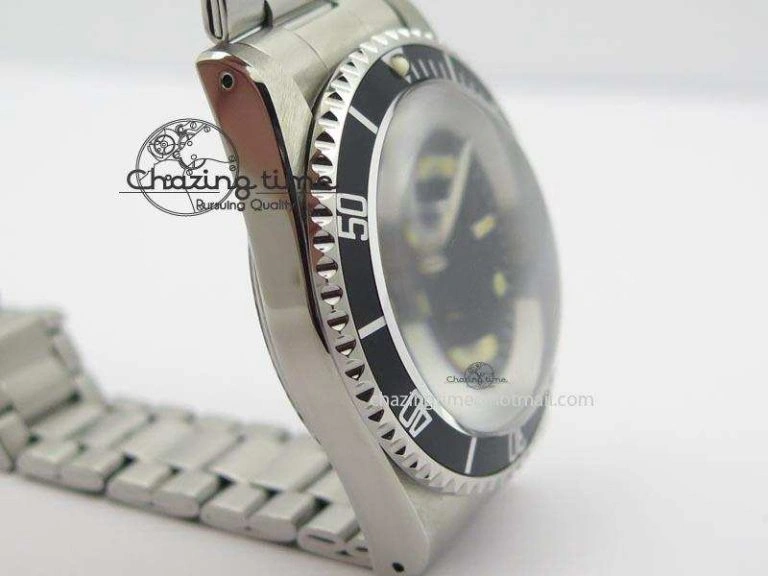 SnowFlake 7016 Submariner JKF Best Edition Black Dial Aged Round Markers A2836